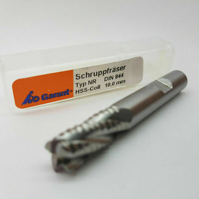 Garant Schruppfraser Typ NR DIN 844 End Mill HSS-Co8 10mm STG 54 NC Cutting Bit 