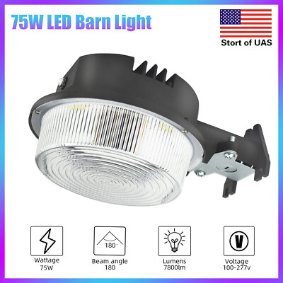 75Watt LED Barn Lights 8400lm Dusk to Dawn LED Yard Lights Brightest Waterproof