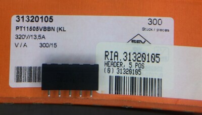 31320105 METZ Conn Shrouded Header HDR 5 POS 5mm ROHS 20 PIECES
