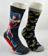 Paquete doble de calcetines hipnóticos Wonder Woman para hombre Hyp DC Comics Superhéroe