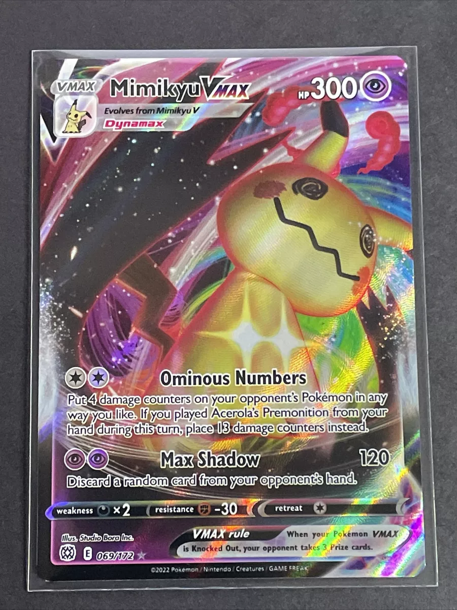  Mimikyu V & Vmax 069/172 Brilliant Stars - Ultra Rare Pokemon  Card Lot : Toys & Games