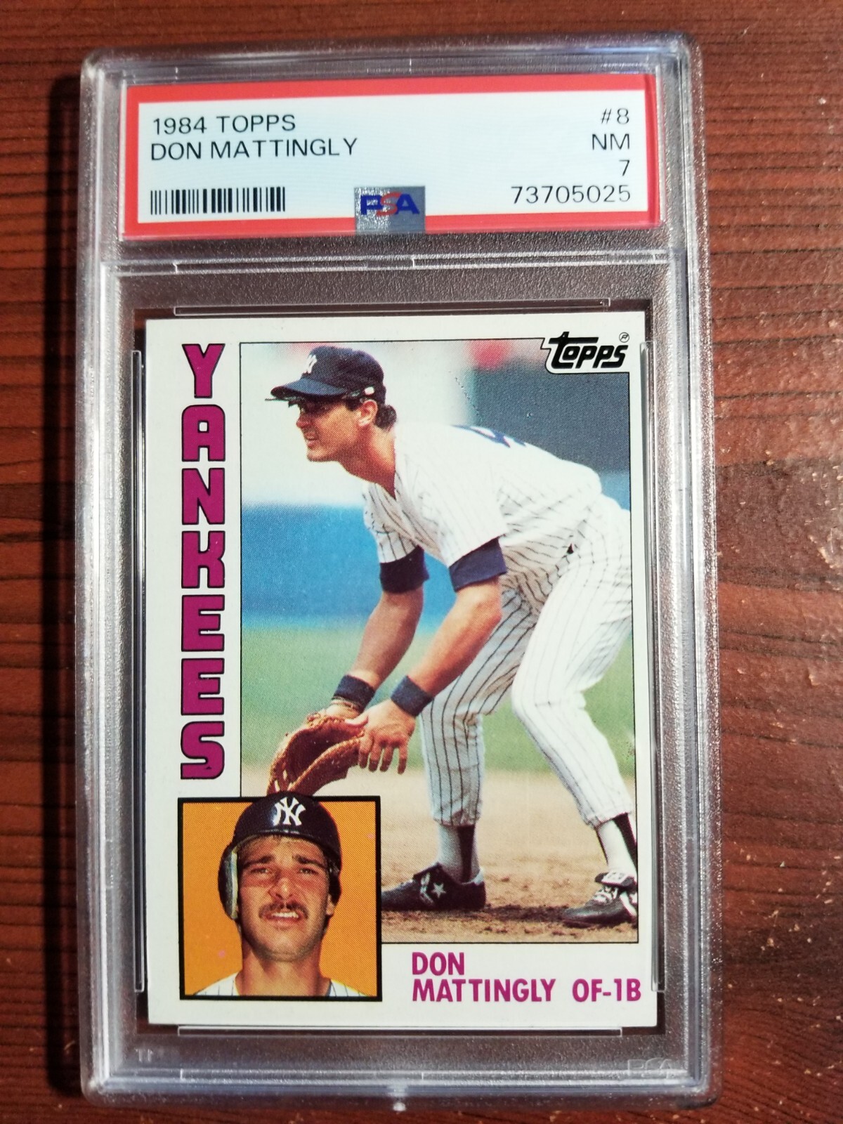 1984 Topps #8 Don Mattingly RC PSA 7