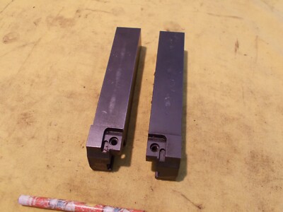 2 pc LOT MITSUBISHI USA CARBIDE INSERT LATHE PARTING TOOL HOLDERS modular 