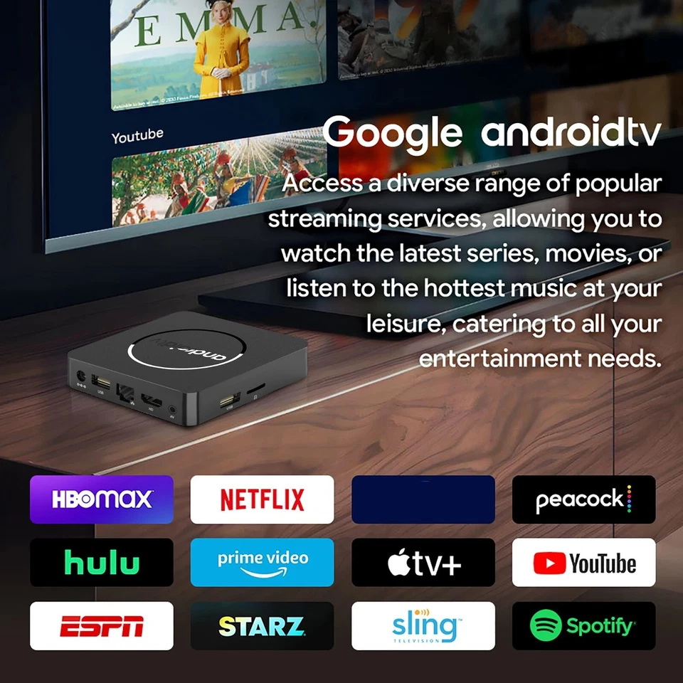 Smart TV Box Android 14 TV Box 4K UHD Wireless Streaming Media Player 2.4G/5G AU - Image 2 of 4