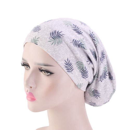 Women Muslim Stretch Turban Hat Chemo Cap Hair Loss Head Cover Indian Beanie Cap - Picture 15 of 44