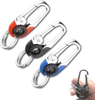 Key Ring Keychain Keyrings,3Pcs Key Chain Holder Clip Key Organizer Key Chain Ri
