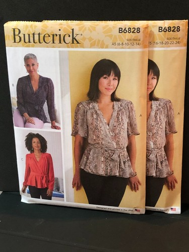Butterick Misses' Wickeltops, B6828, Größe F5 (16 - 18 - 20 - 22 - 24)  - Bild 2 von 3