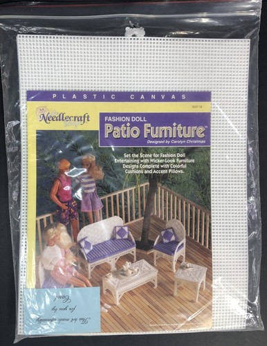 The Needlecraft Shop Kunststoff Leinwand ~ Modepuppe Terrassenmöbel Set 923718