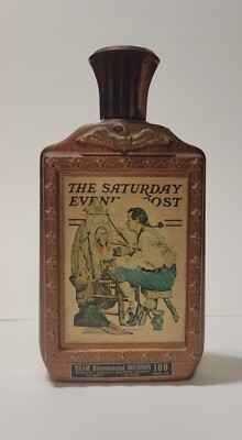 Vintage Beam Liquor Alcohol Decanter '76 Limited Ed. Sat. Evening Post Bourbon