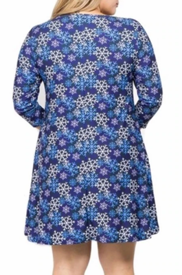Blue with Navy white snowflake dress | eBay Blue with Navy white snowflake dress | eBay