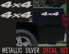 4x4 Decals Set For Dodge Dakota Ram Sticker Set Of 2 Metallic Silver