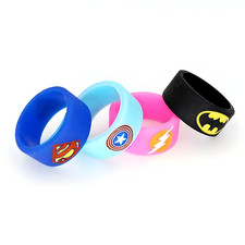 Marvel Superhero Silicone Rings x2 Pack Kids Finger Bands Collectible Gift