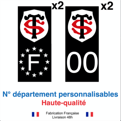 Autocollant plaque d'immatriculation - Franche Comté - Autocollant plaque d'immatriculation