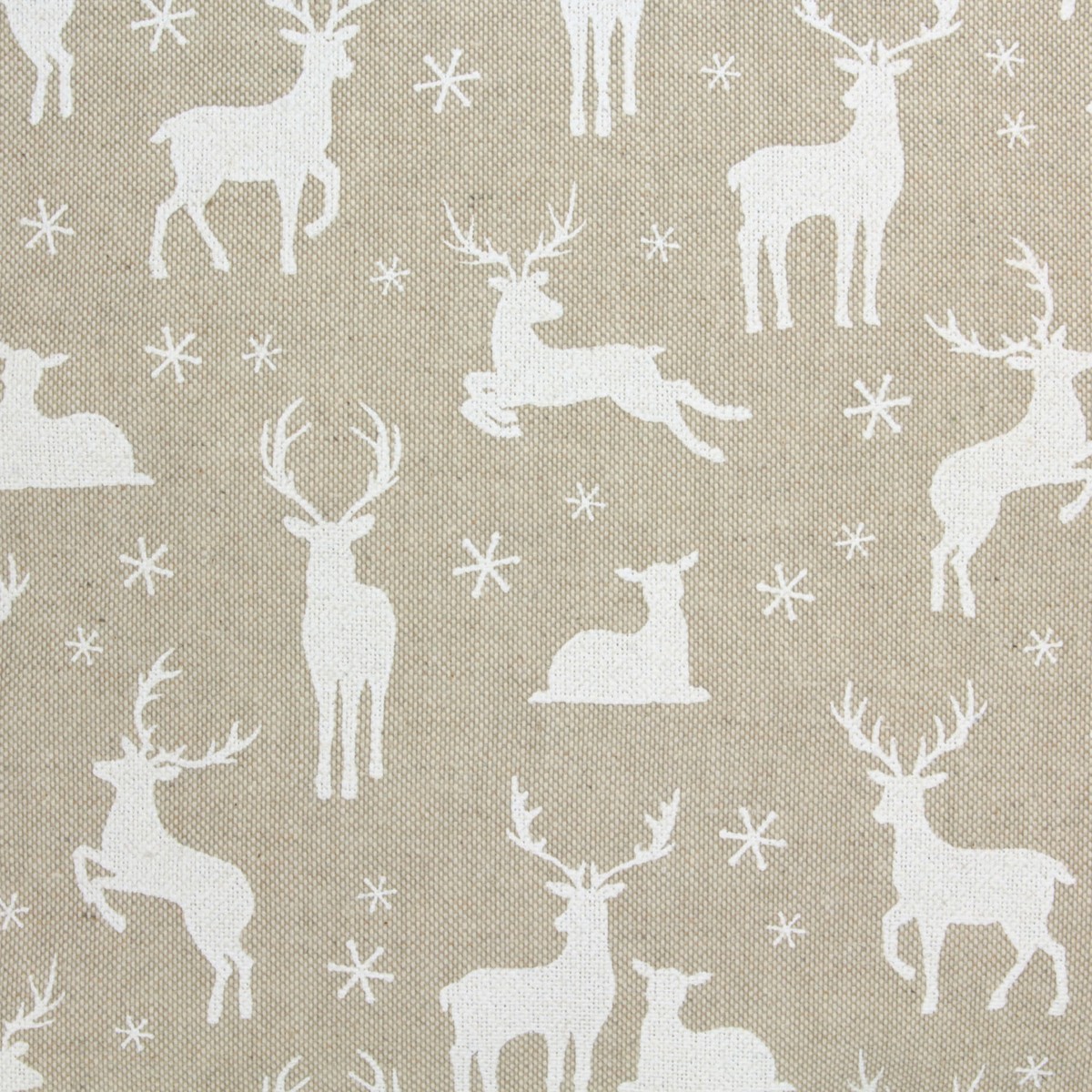Cushion Cover 40x40cm Deer Snowflake Half Panama Cotton Winter Christmas