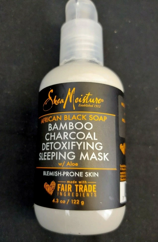 2- Mascarilla desintoxicante para dormir jabón negro africano de carbón de bambú con humedad de karité  Foto 2 de 3