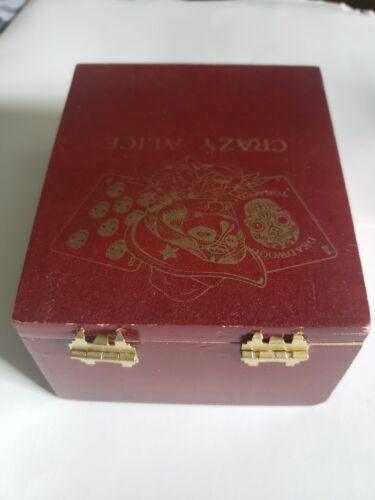 CRAZY ALICE DREW ESTATE 4 x 52 WOOD CIGAR BOX - GOOD GRAPHICS - Picture 3 of 7