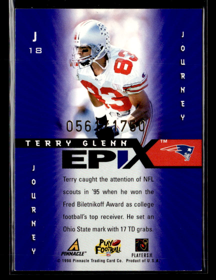 1998 Score #J18 Terry Glenn Hobby Epix Purple #/1750 | eBay