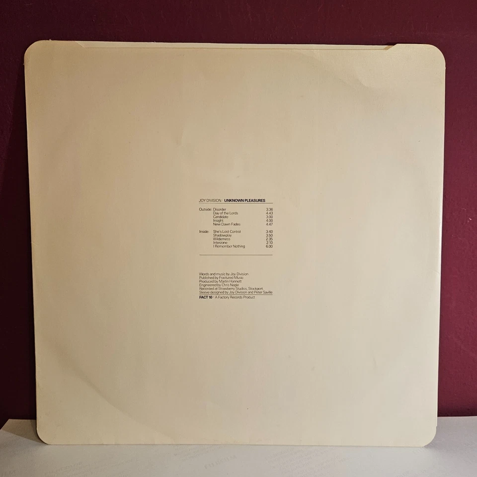 Joy Division Unknown Pleasures · Lp · 1979, foto 4 di 5