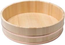 Hangiri Sushi Rice Mix Bowl Tub Sawara Cypress Wood 13 in Made in Japan S-4595