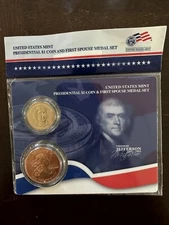 U.S. Mint Presidential $1 Coin and Spouse Medal Set: Thomas Jefferson