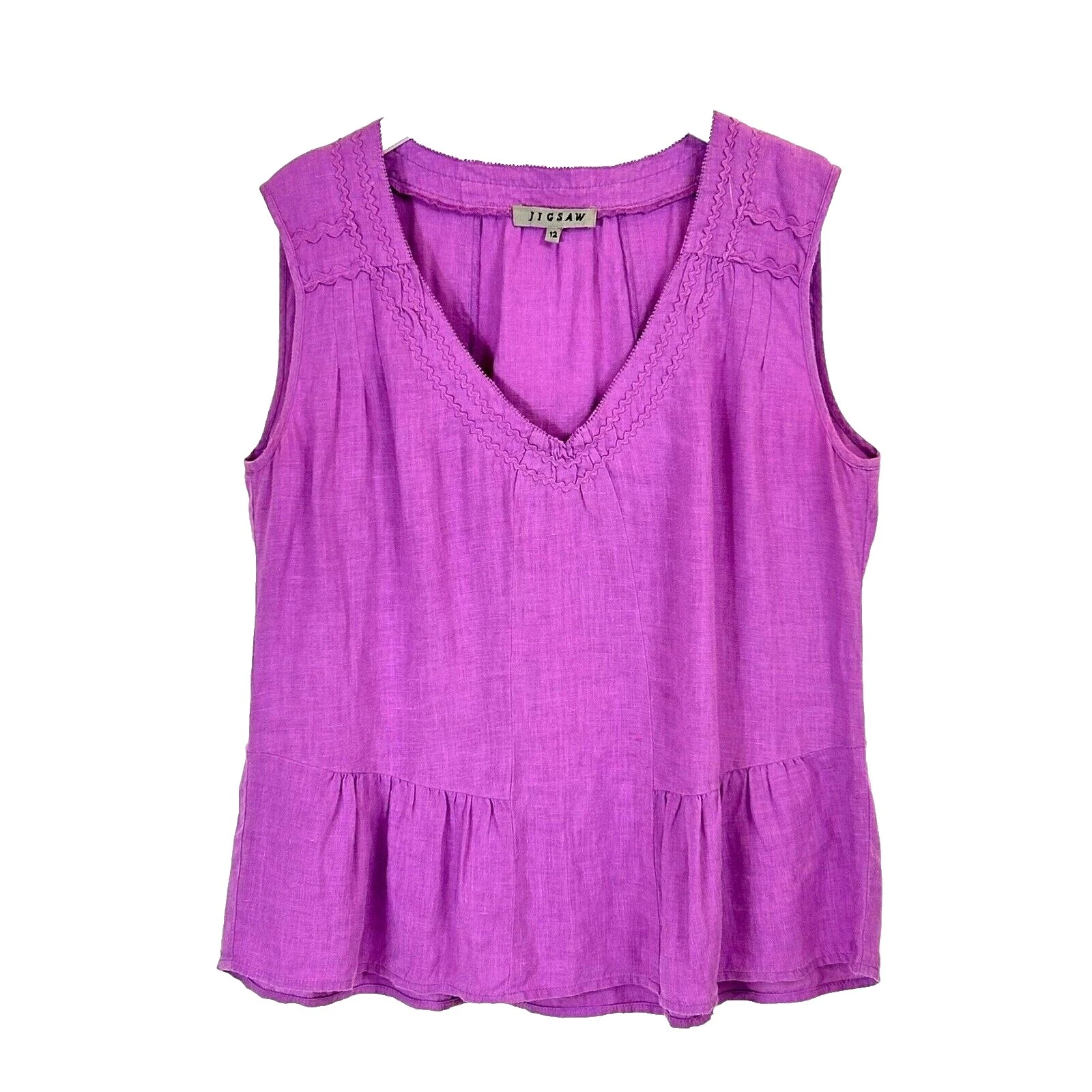 Tops Sólido Jigsaw para De mujer