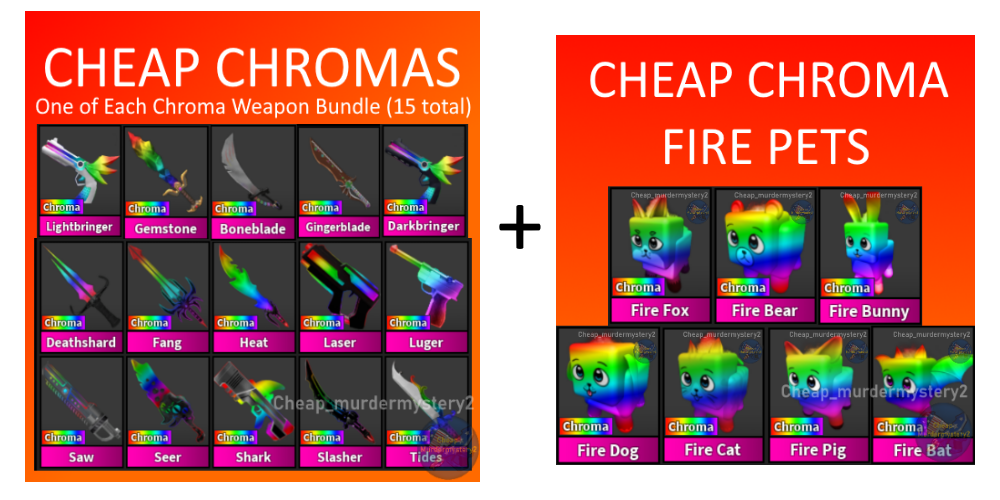 Chroma Heat Knife, Trade Roblox Murder Mystery 2 (MM2) Items