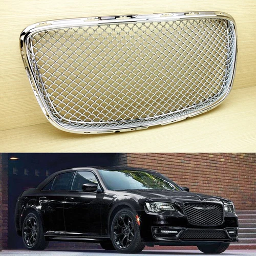 2015~2019 Fit Chrysler 300 300C Front Kidney Grille Grill Chrome Bentley Style