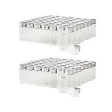 10ml Glass Vials with Screw Caps and Plastic Stoppers, Small Clear Liquid Sam...