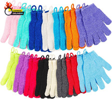 30 Pcs Exfoliating Gloves for Shower, 15 Colors Body Exfoliator Glove with Hangi