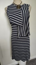 Women's Striped Sleeveless Bodycon Dress Size Small 
