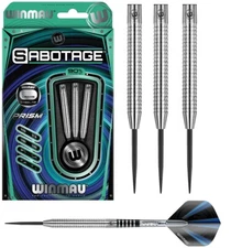 20 GRAM WINMAU SABOTAGE  90% TUNGSTEN STEEL TIP DARTS RAZOR GRIP