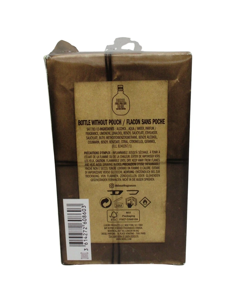 Diesel Fuel For Life Eau De Toilette Spray 1.7 oz for Men Open Box - Image 4 of 4