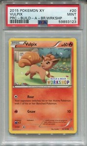 Pokemon Build A Bear Workshop Promo Card #20 Vulpix PSA 9