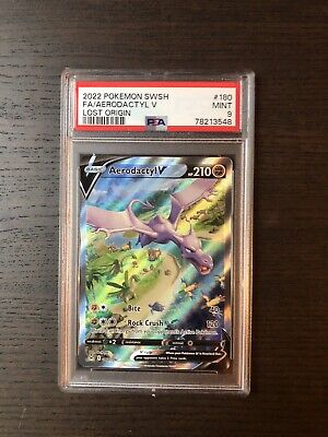 PSA 9 Mint - Aerodactyl V Alternate Alt Art Lost Origin 180/196 Pokemon #180