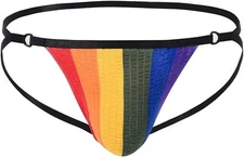 Men's Rainbow G-String Thong Fashion Underwear Comfortable
