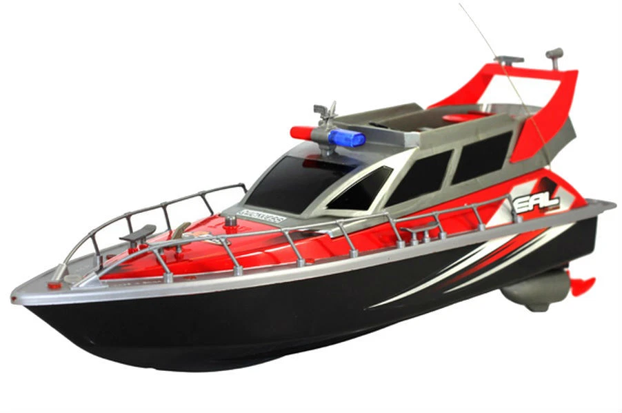 1:20 Police Patrol Cruiser RC Boat Electric Remote Control 4CH RTR Red - Image 2 of 4