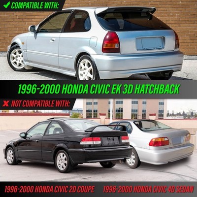 Clear Frosted Lens Tail Light Pair (L+R) For 96-00 Honda Civic EK