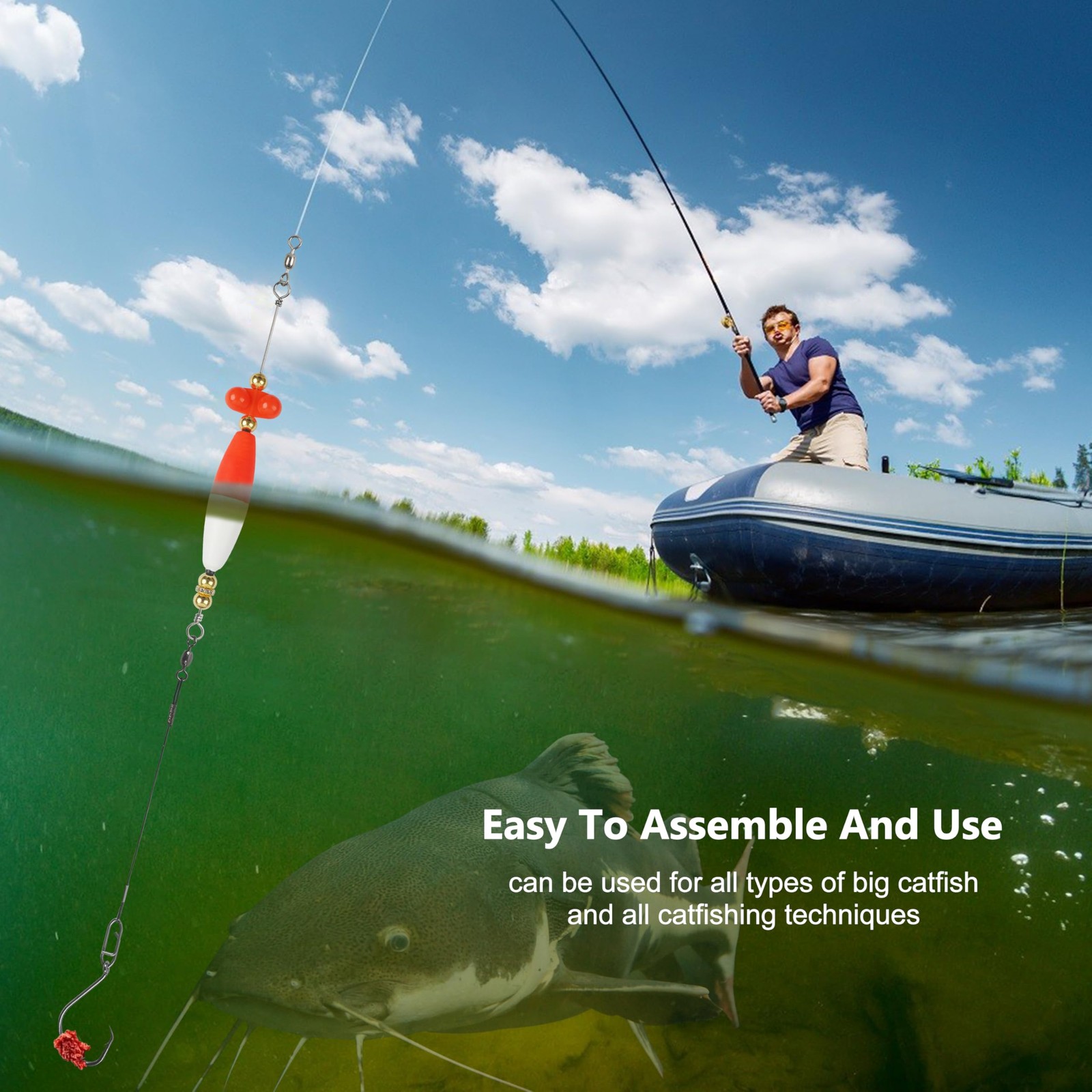 Santee Rig Catfish Float Cooper Rig for Bank Fishing Catfishing Tackle Peg Fl... - Image 6