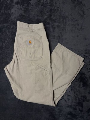 Carhartt Rugged Flex Canvas Work Pant Size 32x30 Tan Relaxed Fit