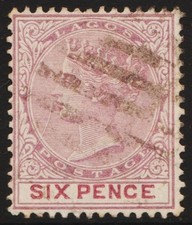 Lagos Nigeria 1887 - SG 35, 6d, dull mauve & mauve  - QV - VFU