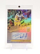 T.J. WATT 2019 ELITE IMPACT IMPRESSIONS AUTO #II-TJ STEELERS FOOTBALL Q6846