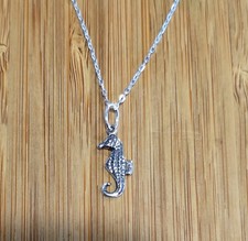 Sterling Silver Seahorse Necklace