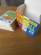 1987 Topps UK American NFL Football Near Complete Set (64/75) + Box HOFs