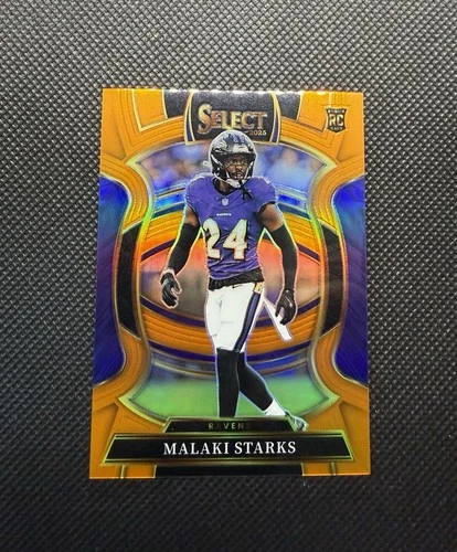 2025 Panini Select Concourse Malaki Starks Rookie Orange Prizm /49 #61 Ravens