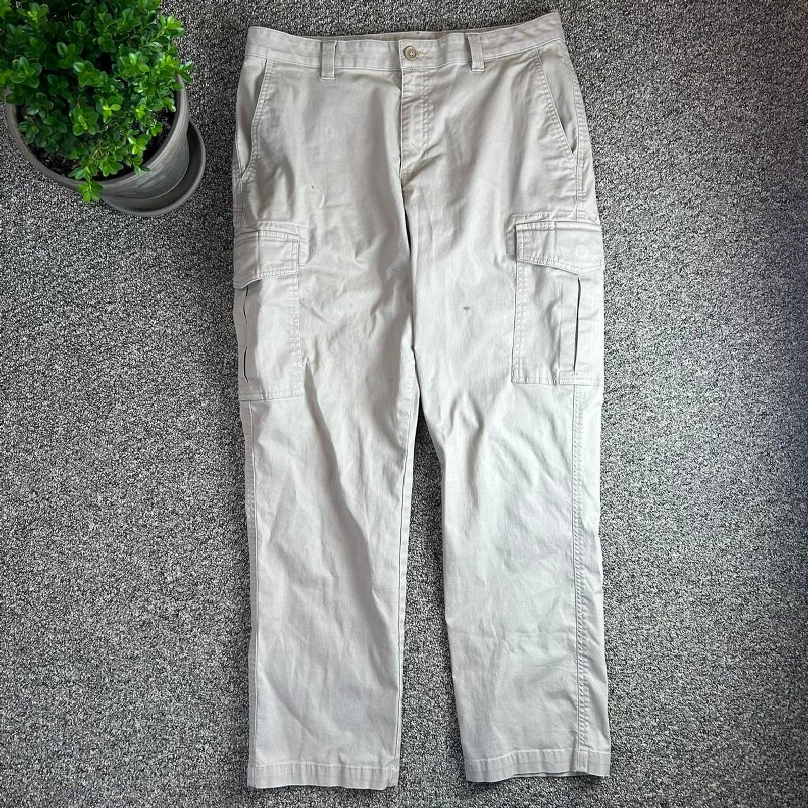 Croft-barrow Men's Cream and Tan Trousers