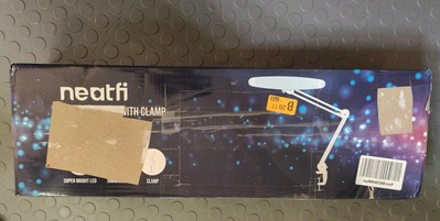Neatfi XL 2,200 Lumens LED Desk Lamp with Clamp 24W Bright Architect Lamp, Black