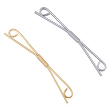 2PCS Bowtie Collar Clips Necktie Tie Clips Collar Bar Shirt Stay Tie Pins Cra...