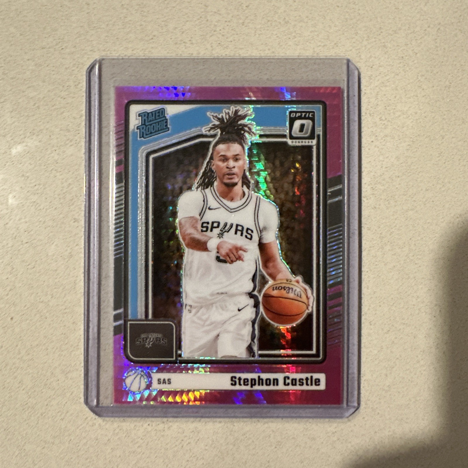 2024-25 Panini Donruss Optic - Rated Rookie Stephon Castle #254 Pink Hyper