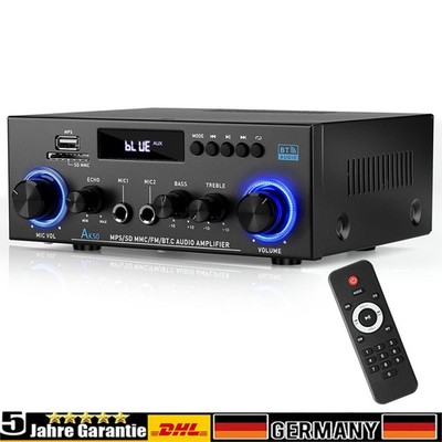 800W Verstärker Stereo Amplifier HIFI Digital Bluetooth FM USB Vollverstärker