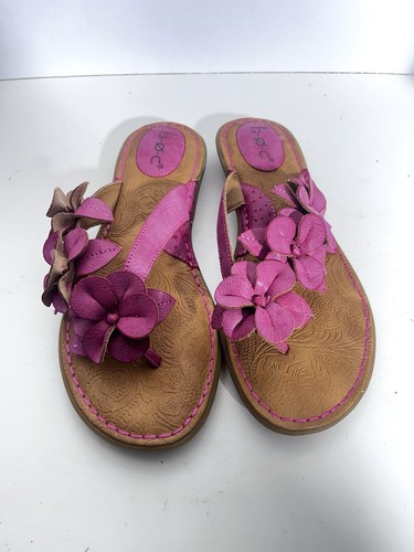 B.O.C Pink Size 9 Flower Thong Sandals